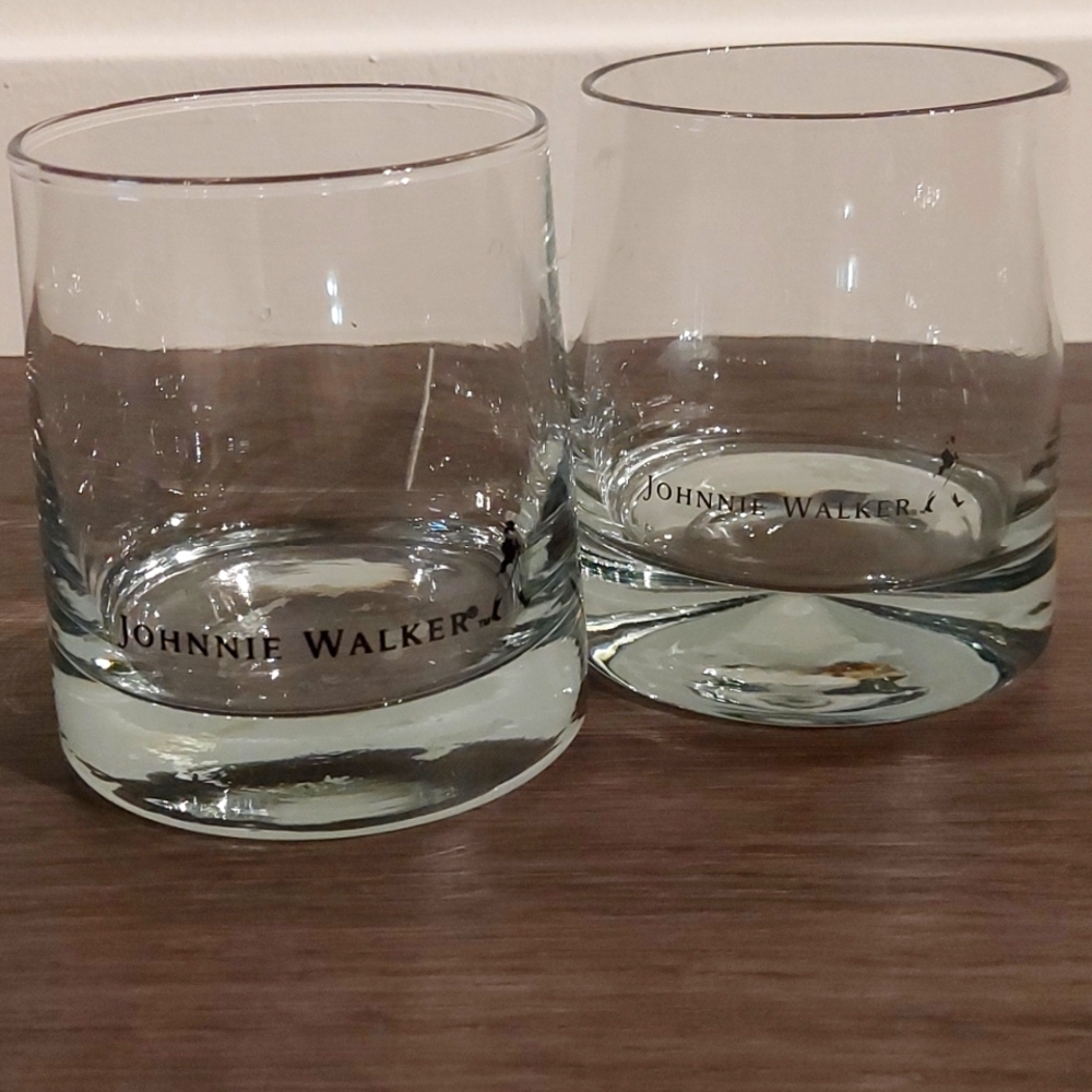 Vintage Johnnie Walker Glasses Set of 2